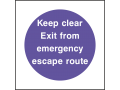 Keep Clear Exit From Emergency Escape Route